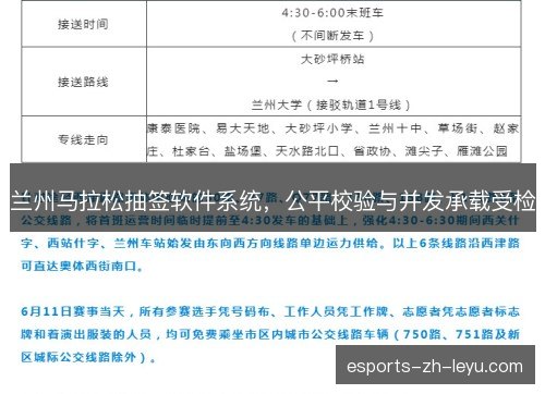兰州马拉松抽签软件系统，公平校验与并发承载受检
